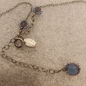 Miguel Ases light blue and orchid necklace